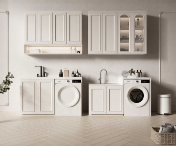 French Style Laundry Cabinet-ID:250181911