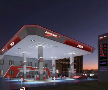 Modern Gas Station-ID:554517032