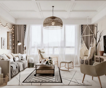 Nordic Style A Living Room-ID:592891933