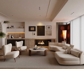 Modern A Living Room-ID:740870954