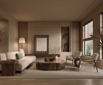 New Chinese Style A Living Room-ID:360074044