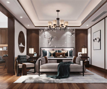 New Chinese Style Bedroom-ID:889870885