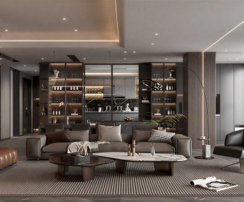 Modern A Living Room-ID:616069089