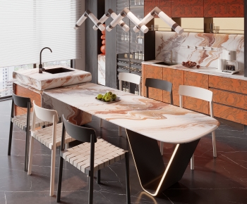 Modern Dining Table And Chairs-ID:257540949
