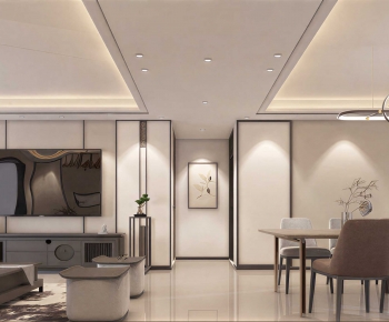 New Chinese Style A Living Room-ID:247321189