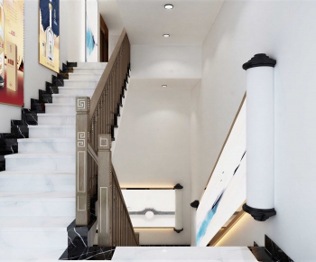 New Chinese Style Office Stairwell-ID:823328029