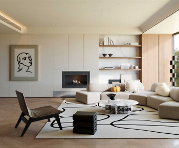 Modern A Living Room-ID:603353022