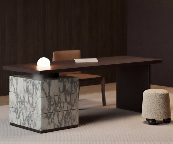 Modern Computer Desk And Chair-ID:252433061