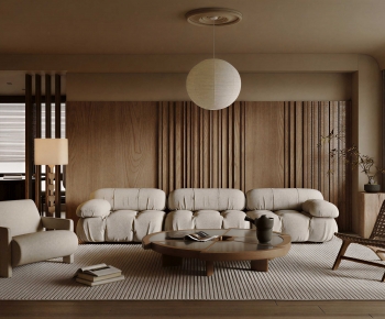Wabi-sabi Style A Living Room-ID:897842888