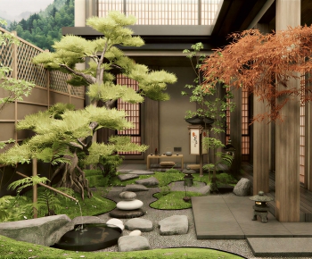 Japanese Style Courtyard/landscape-ID:414536958