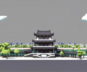 Chinese Style Ancient Architectural Buildings-ID:891618013