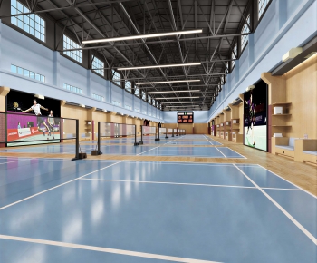 Modern Indoor Badminton Court-ID:363997944