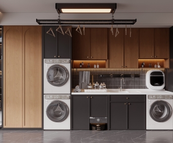 Modern Balcony Laundry Room-ID:935060024