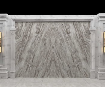 New Chinese Style TV Wall-ID:884083996