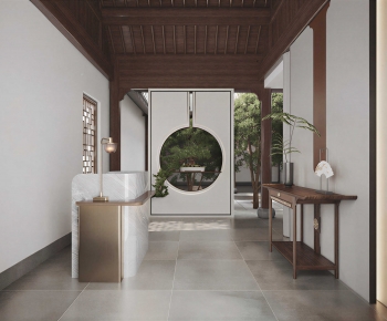 New Chinese Style Office Reception Desk-ID:694348821