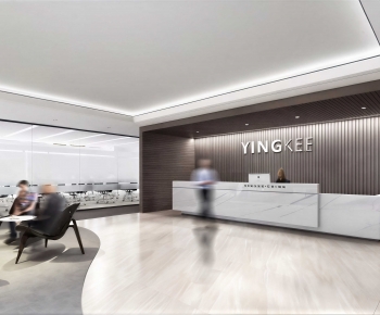 Modern Office Reception Desk-ID:348752024