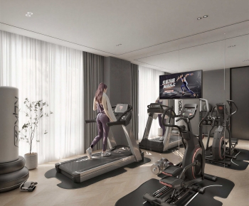 Modern Home Fitness Room-ID:614737996