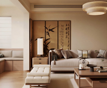 New Chinese Style A Living Room-ID:175376893