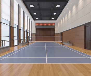 Modern Indoor Badminton Court-ID:661572938