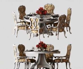 American Style Dining Table And Chairs-ID:821373943