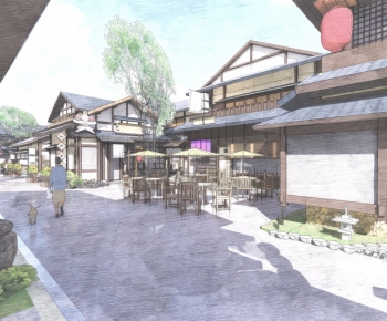 New Chinese Style Commercial Street-ID:927689084