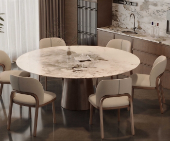 Modern Dining Table And Chairs-ID:401396042