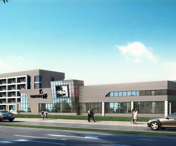 Modern Appearance Of Commercial Building-ID:787278897