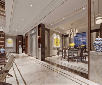 New Chinese Style Dining Room-ID:917849069