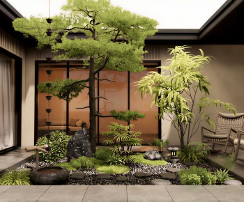 Japanese Style Courtyard/landscape-ID:255929957