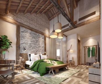 Wabi-sabi Style Guest Room-ID:841739298
