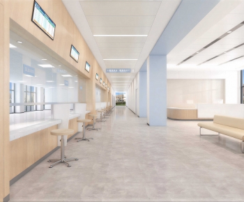 Modern Hospital Hall-ID:670476918
