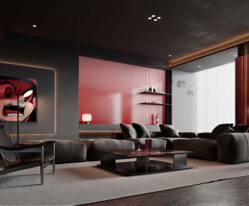 Modern A Living Room-ID:907464982