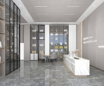 Modern Office Reception Desk-ID:720556977