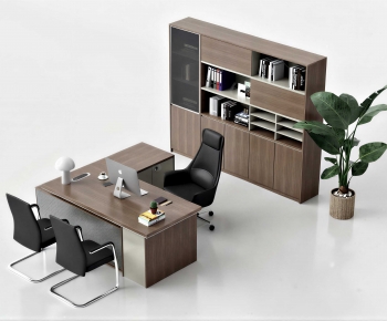 Modern Office Desk And Chair-ID:353360247