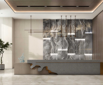 Modern Office Reception Desk-ID:373785971