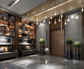 Modern Office Elevator Hall-ID:697076082