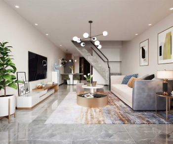 Modern A Living Room-ID:670069935