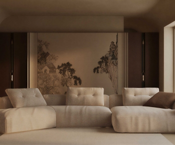 New Chinese Style A Living Room-ID:236504089