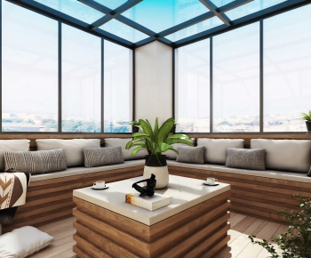 Modern Glass Sun Room-ID:466557035