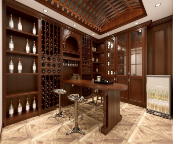 Retro Style Wine Cellar/Wine Tasting Room-ID:945830118
