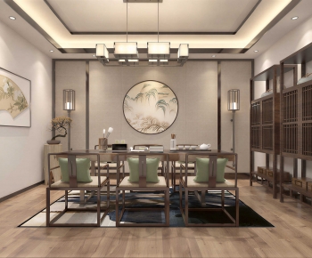New Chinese Style Tea House-ID:124540356