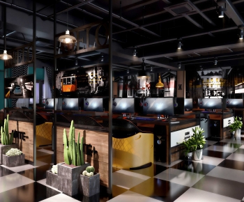 Industrial Style Internet Cafe-ID:832441093