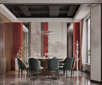 New Chinese Style Dining Room-ID:577682974