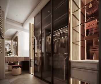 Modern Clothes Storage Area-ID:608362915