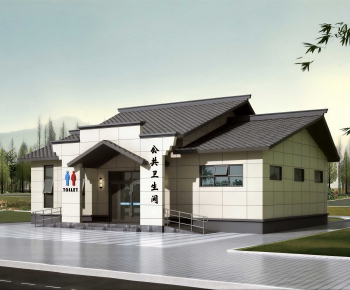 Chinese Style Public Building-ID:525718932