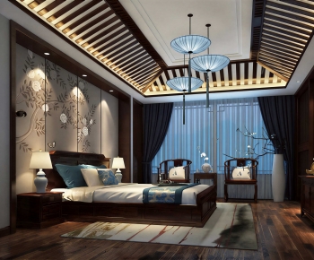 New Chinese Style Bedroom-ID:102078935
