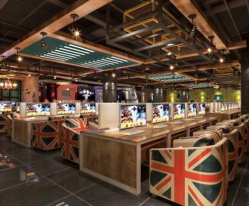 Industrial Style Internet Cafe-ID:730256083