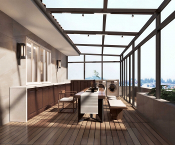 Modern Glass Sun Room-ID:891810892