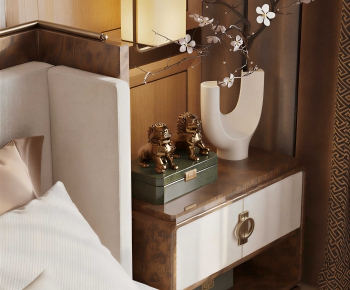 New Chinese Style Bedside Cupboard-ID:610547071