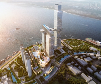 Modern Architectural Bird's-eye View Planning-ID:880892045